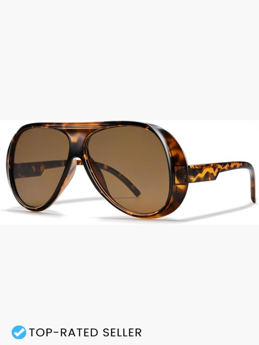 Oversized Aviator Sunglasses Retro Square Frame UV400 Protection Unisex